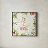 Christmas Sentiments V by Katie Pertiet. Shown in a sleek black glass frame for a contemporary gallery look. Available as an archival giclee rolled canvas, fine art paper, or poster print. SKU 31898a.