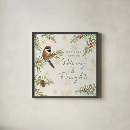 Christmas Tradition II by Katie Pertiet. Shown in a sleek black glass frame for a contemporary gallery look. Available as an archival giclee rolled canvas, fine art paper, or poster print. SKU 36932a.