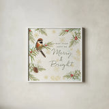 Christmas Tradition II by Katie Pertiet. Shown in a crisp white glass frame for a clean and minimalist style. Available as an archival giclee rolled canvas, fine art paper, or poster print. SKU 36932a.