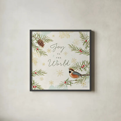 Christmas Tradition III by Katie Pertiet. Shown in a sleek black glass frame for a contemporary gallery look. Available as an archival giclee rolled canvas, fine art paper, or poster print. SKU 36933a.