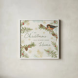 Christmas Tradition V by Katie Pertiet. Shown in a crisp white glass frame for a clean and minimalist style. Available as an archival giclee rolled canvas, fine art paper, or poster print. SKU 36935a.
