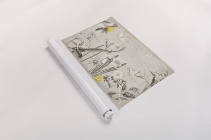 Citron Curiosities I Gray by Katie Pertiet. shown as a rolled paper print. Available as archival giclee rolled canvas, fine art paper, or poster print. SKU 38484i.