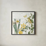 Citron Curiosities III by Katie Pertiet. Shown in a sleek black glass frame for a contemporary gallery look. Available as an archival giclee rolled canvas, fine art paper, or poster print. SKU 36938a.