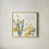 Citron Curiosities V by Katie Pertiet. Shown in a natural wood glass frame for a timeless modern aesthetic. Available as an archival giclee rolled canvas, fine art paper, or poster print. SKU 36940a.