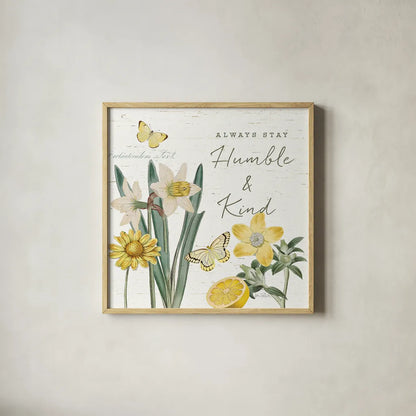 Citron Curiosities V by Katie Pertiet. Shown in a natural wood glass frame for a timeless modern aesthetic. Available as an archival giclee rolled canvas, fine art paper, or poster print. SKU 36940a.