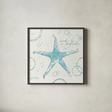 Coastal Splash I by Katie Pertiet. Shown in a sleek black glass frame for a contemporary gallery look. Available as an archival giclee rolled canvas, fine art paper, or poster print. SKU 25963a.