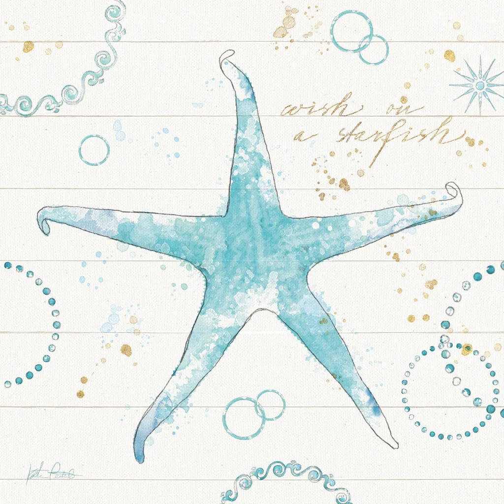 Coastal Splash I Gold by Katie Pertiet. SKU 57898a. Archival Giclee Fine art print for wall decor.