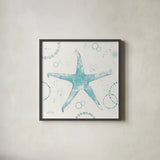 Coastal Splash I No Words by Katie Pertiet. Shown in a sleek black glass frame for a contemporary gallery look. Available as an archival giclee rolled canvas, fine art paper, or poster print. SKU 65722a.