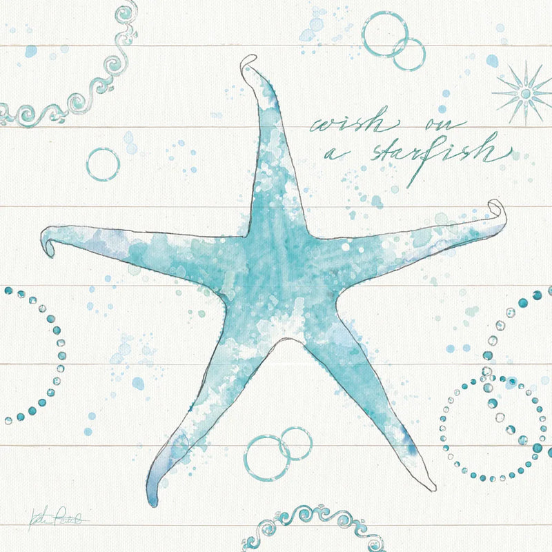 Coastal Splash I Plank by Katie Pertiet. SKU 37714a. Archival Giclee Fine art print for wall decor.