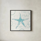 Coastal Splash I Plank by Katie Pertiet. Shown in a sleek black glass frame for a contemporary gallery look. Available as an archival giclee rolled canvas, fine art paper, or poster print. SKU 37714a.