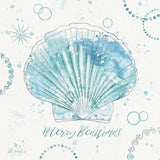 Coastal Splash II Merry Beachmas by Katie Pertiet. SKU 37715a. Archival Giclee Fine art print for wall decor.