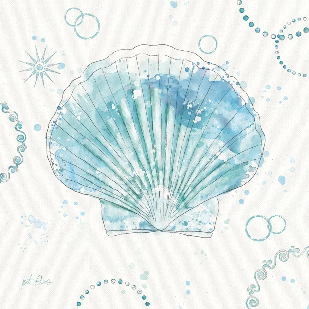 Coastal Splash II No Words by Katie Pertiet. SKU 65723a. Archival Giclee Fine art print for wall decor.