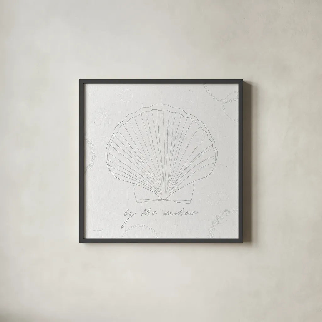 Coastal Splash II no Color by Katie Pertiet. Shown in a sleek black glass frame for a contemporary gallery look. Available as an archival giclee rolled canvas, fine art paper, or poster print. SKU 29350a.