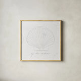 Coastal Splash II no Color by Katie Pertiet. Shown in a natural wood glass frame for a timeless modern aesthetic. Available as an archival giclee rolled canvas, fine art paper, or poster print. SKU 29350a.