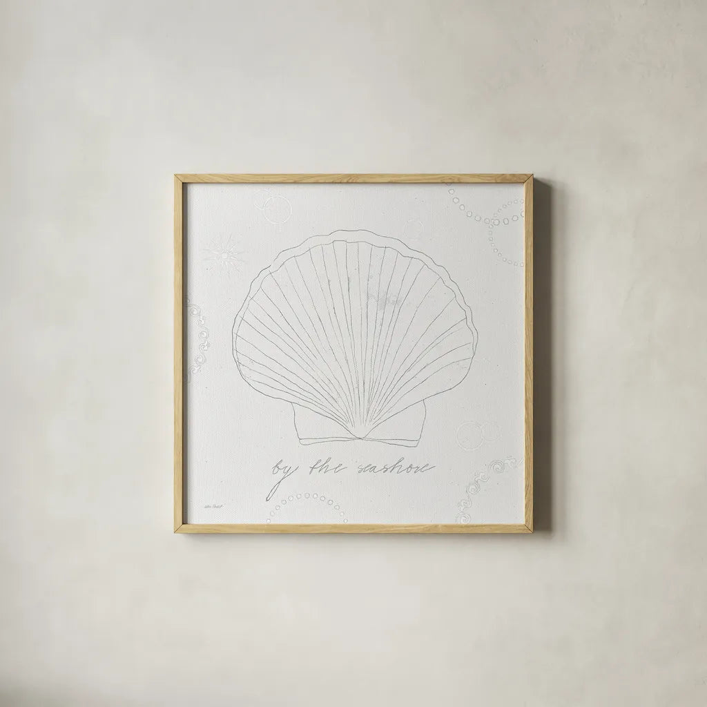 Coastal Splash II no Color by Katie Pertiet. Shown in a natural wood glass frame for a timeless modern aesthetic. Available as an archival giclee rolled canvas, fine art paper, or poster print. SKU 29350a.