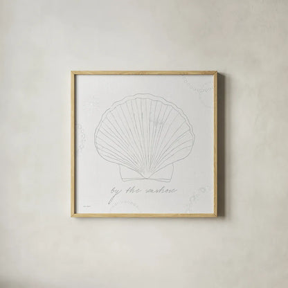 Coastal Splash II no Color by Katie Pertiet. Shown in a natural wood glass frame for a timeless modern aesthetic. Available as an archival giclee rolled canvas, fine art paper, or poster print. SKU 29350a.