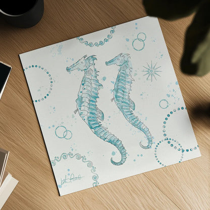 Coastal Splash III by Katie Pertiet. Shown as a detailed flat fine art print, highlighting archival giclee quality. Available as an archival giclee rolled canvas, fine art paper, or poster print. SKU 25965a.