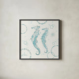 Coastal Splash III by Katie Pertiet. Shown in a sleek black glass frame for a contemporary gallery look. Available as an archival giclee rolled canvas, fine art paper, or poster print. SKU 25965a.