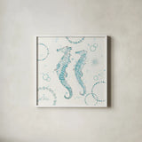Coastal Splash III by Katie Pertiet. Shown in a crisp white glass frame for a clean and minimalist style. Available as an archival giclee rolled canvas, fine art paper, or poster print. SKU 25965a.