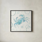 Coastal Splash IV by Katie Pertiet. Shown in a sleek black glass frame for a contemporary gallery look. Available as an archival giclee rolled canvas, fine art paper, or poster print. SKU 25966a.