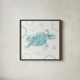 Coastal Splash VII by Katie Pertiet. Shown in a sleek black glass frame for a contemporary gallery look. Available as an archival giclee rolled canvas, fine art paper, or poster print. SKU 64236a.