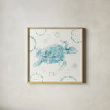 Coastal Splash VII by Katie Pertiet. Shown in a natural wood glass frame for a timeless modern aesthetic. Available as an archival giclee rolled canvas, fine art paper, or poster print. SKU 64236a.