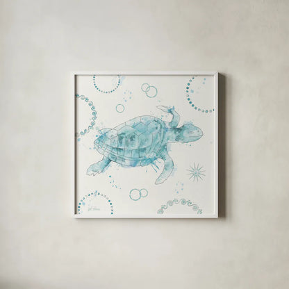 Coastal Splash VII by Katie Pertiet. Shown in a crisp white glass frame for a clean and minimalist style. Available as an archival giclee rolled canvas, fine art paper, or poster print. SKU 64236a.