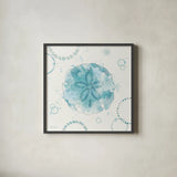 Coastal Splash VIII by Katie Pertiet. Shown in a sleek black glass frame for a contemporary gallery look. Available as an archival giclee rolled canvas, fine art paper, or poster print. SKU 64237a.