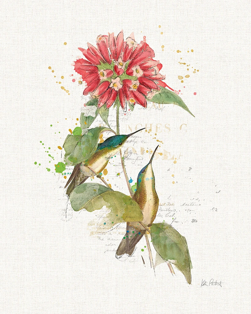 Colorful Hummingbirds I by Katie Pertiet