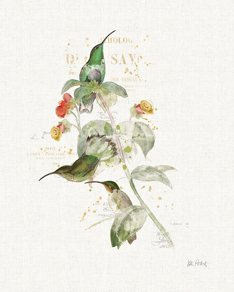 Colorful Hummingbirds III by Katie Pertiet