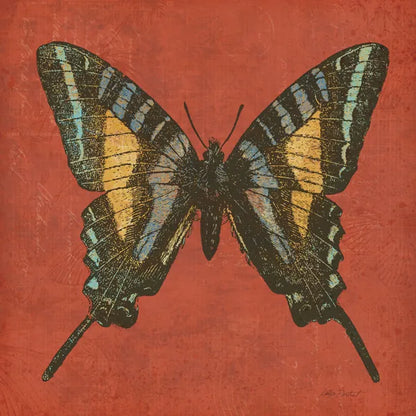 Cranberry Butterfly by Katie Pertiet. SKU 5955a. Archival Giclee Fine art print for wall decor.