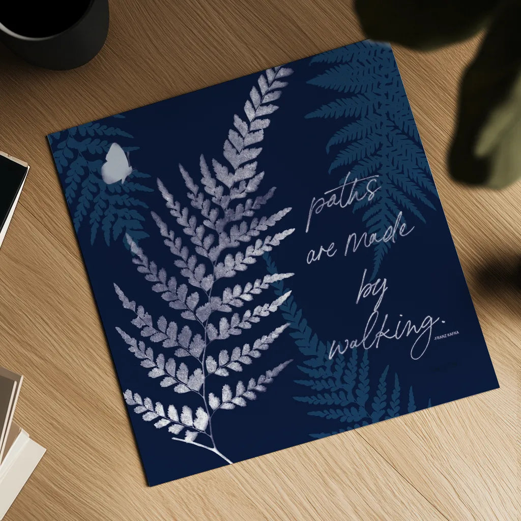 Dark True Blue III by Katie Pertiet. Shown as a detailed flat fine art print, highlighting archival giclee quality. Available as an archival giclee rolled canvas, fine art paper, or poster print. SKU 66619a.