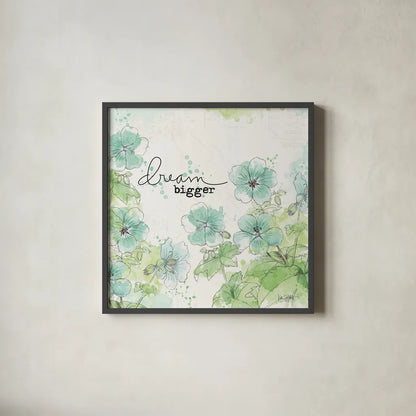 Dream and Faith I by Katie Pertiet. Shown in a sleek black glass frame for a contemporary gallery look. Available as an archival giclee rolled canvas, fine art paper, or poster print. SKU 31815a.