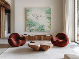 Dream and Faith II by Katie Pertiet. Shown as extra-large giant wall art in a modern living room. Available as an archival giclee rolled canvas, fine art paper, or poster print. SKU 31816a.