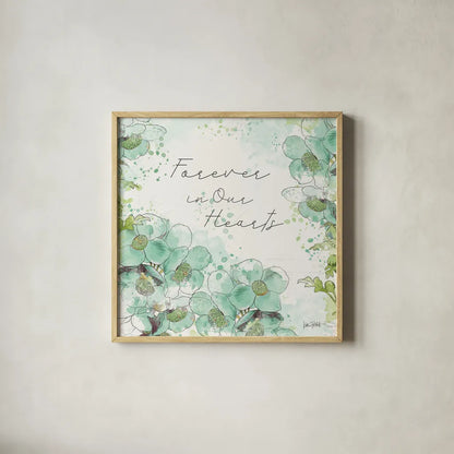 Dream and Faith II Forever by Katie Pertiet. Shown in a natural wood glass frame for a timeless modern aesthetic. Available as an archival giclee rolled canvas, fine art paper, or poster print. SKU 52559a.