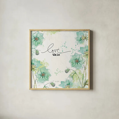 Dream and Faith III by Katie Pertiet. Shown in a natural wood glass frame for a timeless modern aesthetic. Available as an archival giclee rolled canvas, fine art paper, or poster print. SKU 33567a.