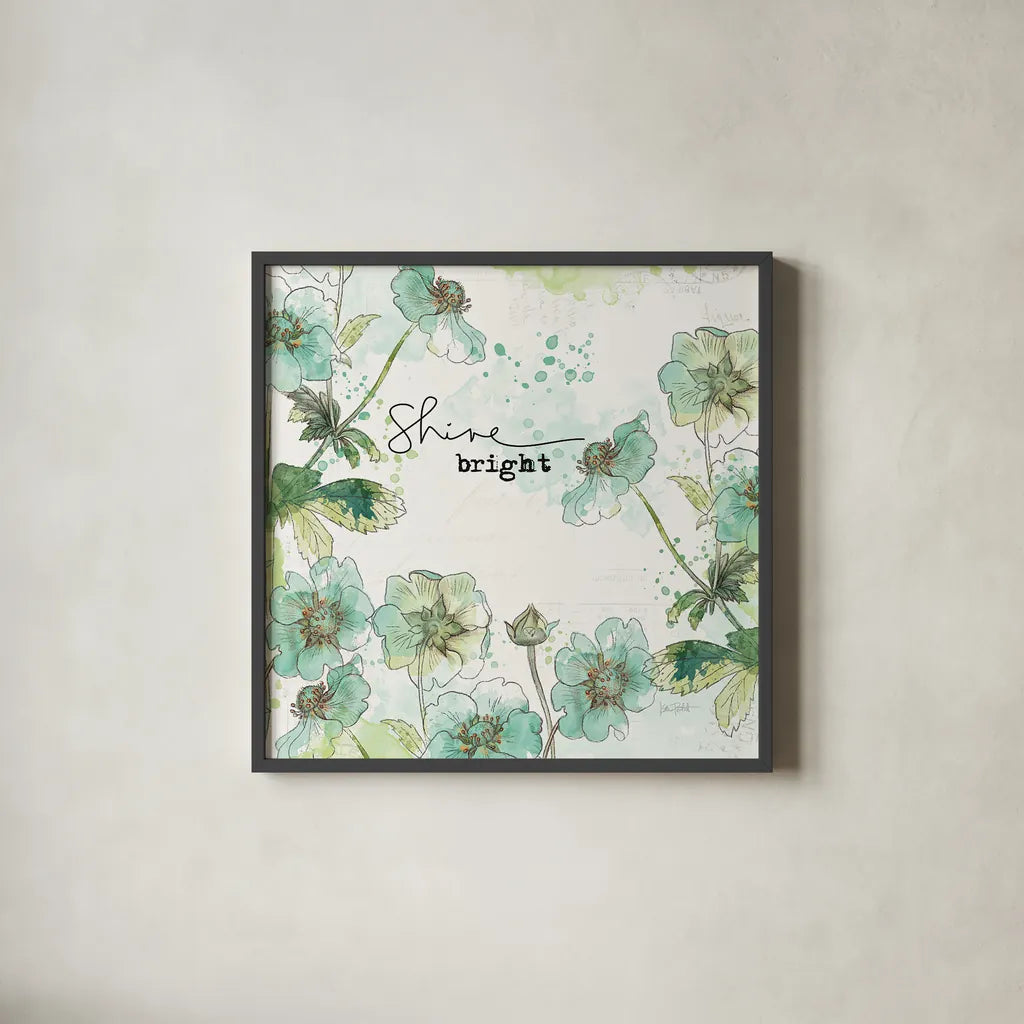 Dream and Faith IV by Katie Pertiet. Shown in a sleek black glass frame for a contemporary gallery look. Available as an archival giclee rolled canvas, fine art paper, or poster print. SKU 33568a.