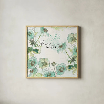 Dream and Faith IV by Katie Pertiet. Shown in a natural wood glass frame for a timeless modern aesthetic. Available as an archival giclee rolled canvas, fine art paper, or poster print. SKU 33568a.