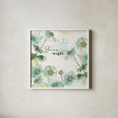 Dream and Faith IV by Katie Pertiet. Shown in a crisp white glass frame for a clean and minimalist style. Available as an archival giclee rolled canvas, fine art paper, or poster print. SKU 33568a.