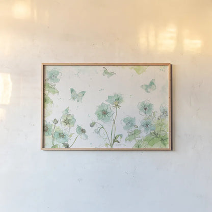 Dream and Faith V by Katie Pertiet. shown as a paper print in a natural frame. Available as a archival giclee rolled canvas, fine art paper, or poster print. SKU 33569i.