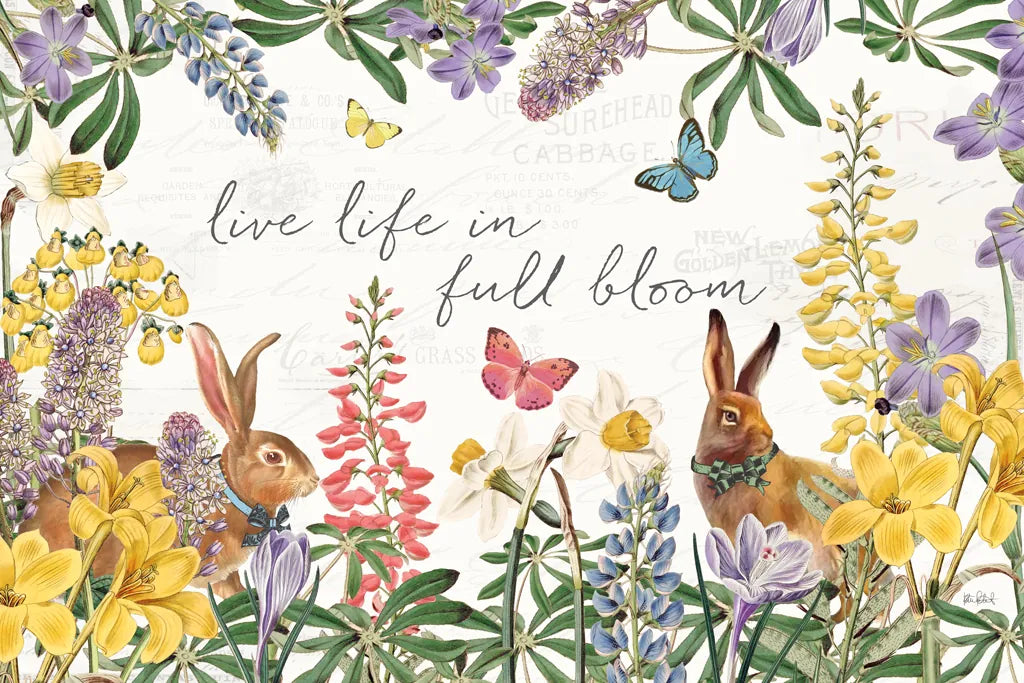 Easter Garden I Bow Tie by Katie Pertiet. SKU 59549i. Archival Giclee Fine art print for wall decor.