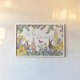 Easter Garden I Bow Tie by Katie Pertiet. shown as a paper print in a white frame. Available as a archival giclee rolled canvas, fine art paper, or poster print. SKU 59549i.