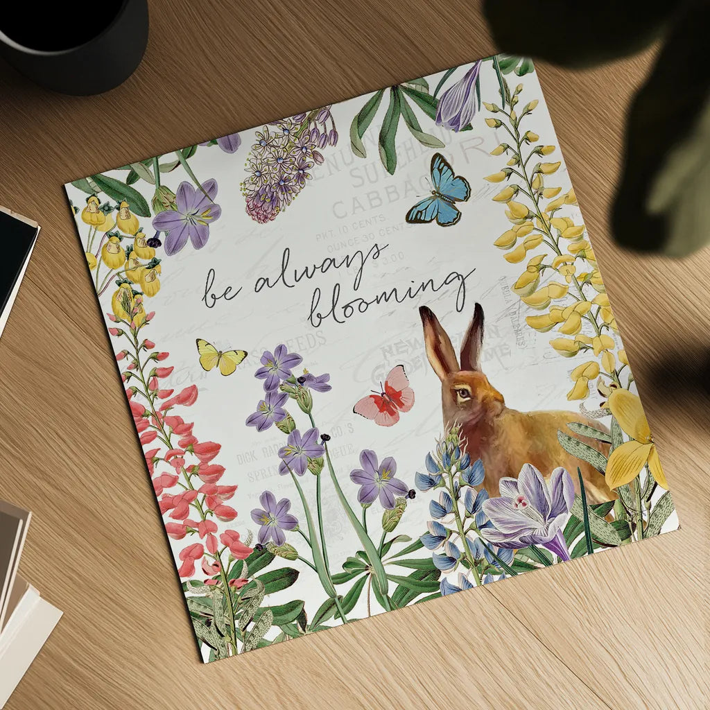 Easter Garden III by Katie Pertiet. Shown as a detailed flat fine art print, highlighting archival giclee quality. Available as an archival giclee rolled canvas, fine art paper, or poster print. SKU 46858a.