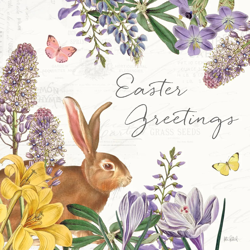 Easter Garden V by Katie Pertiet. SKU 72537a. Archival Giclee Fine art print for wall decor.