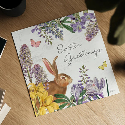 Easter Garden V by Katie Pertiet. Shown as a detailed flat fine art print, highlighting archival giclee quality. Available as an archival giclee rolled canvas, fine art paper, or poster print. SKU 72537a.