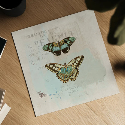 En Bleu III by Katie Pertiet. Shown as a detailed flat fine art print, highlighting archival giclee quality. Available as an archival giclee rolled canvas, fine art paper, or poster print. SKU 21347a.