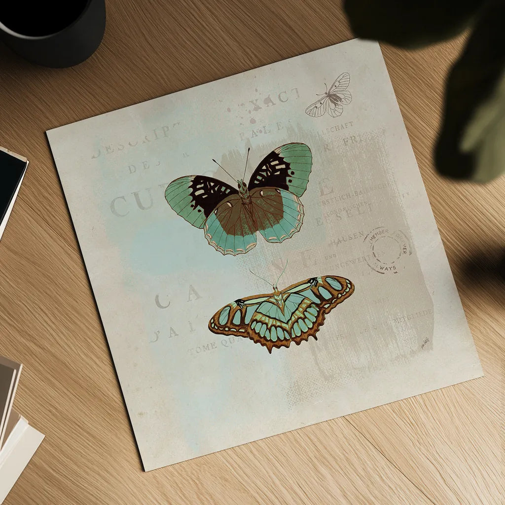 En Bleu IV by Katie Pertiet. Shown as a detailed flat fine art print, highlighting archival giclee quality. Available as an archival giclee rolled canvas, fine art paper, or poster print. SKU 21348a.