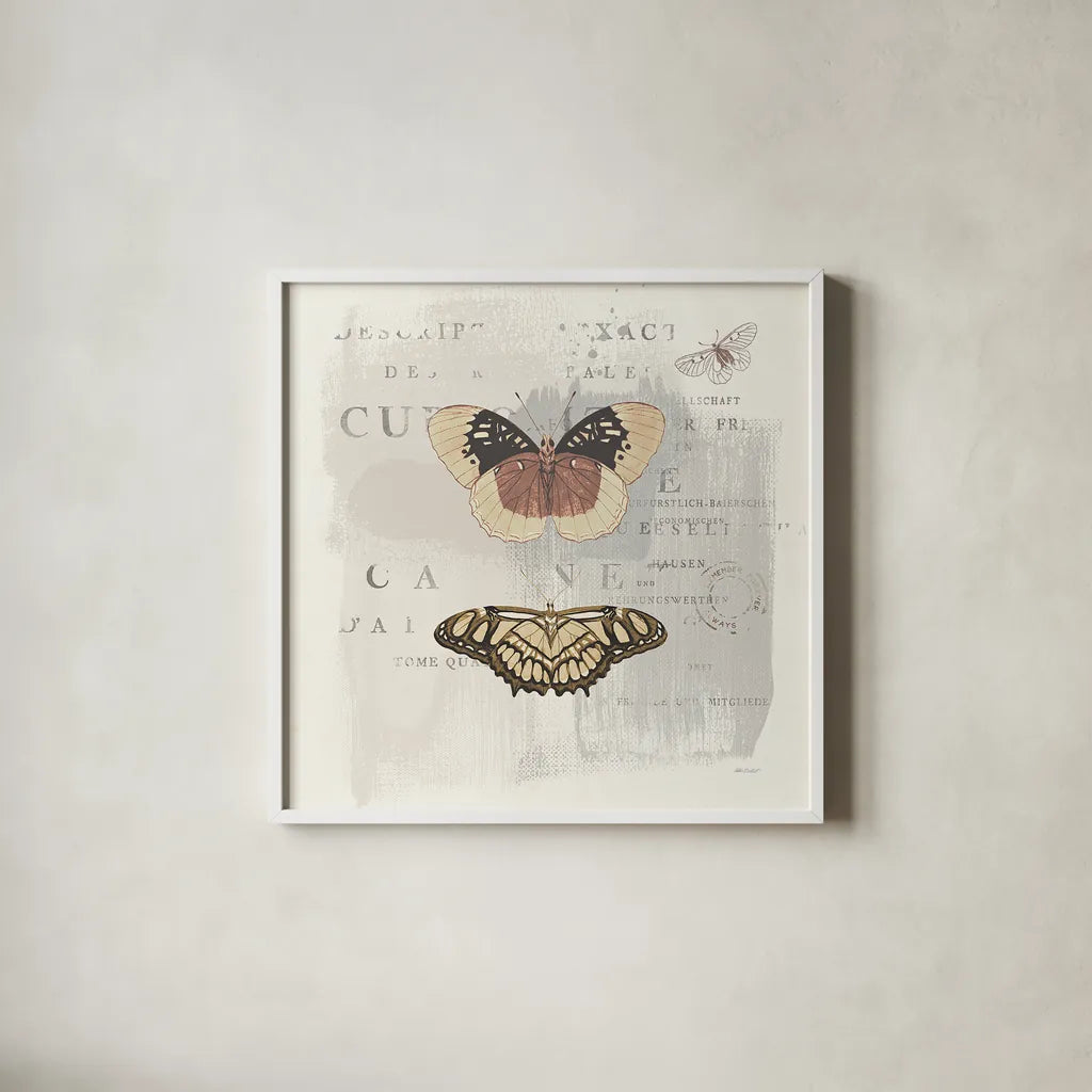 En Bleu IV Neutral by Katie Pertiet. Shown in a crisp white glass frame for a clean and minimalist style. Available as an archival giclee rolled canvas, fine art paper, or poster print. SKU 30745a.