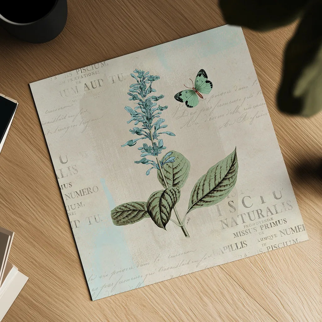 En Bleu VI by Katie Pertiet. Shown as a detailed flat fine art print, highlighting archival giclee quality. Available as an archival giclee rolled canvas, fine art paper, or poster print. SKU 21350a.