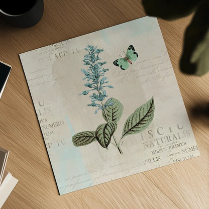 En Bleu VI by Katie Pertiet. Shown as a detailed flat fine art print, highlighting archival giclee quality. Available as an archival giclee rolled canvas, fine art paper, or poster print. SKU 21350a.